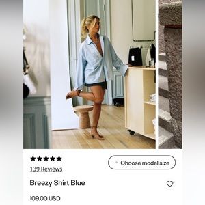 DJERF AVENUE BREEZY Shirt Blue